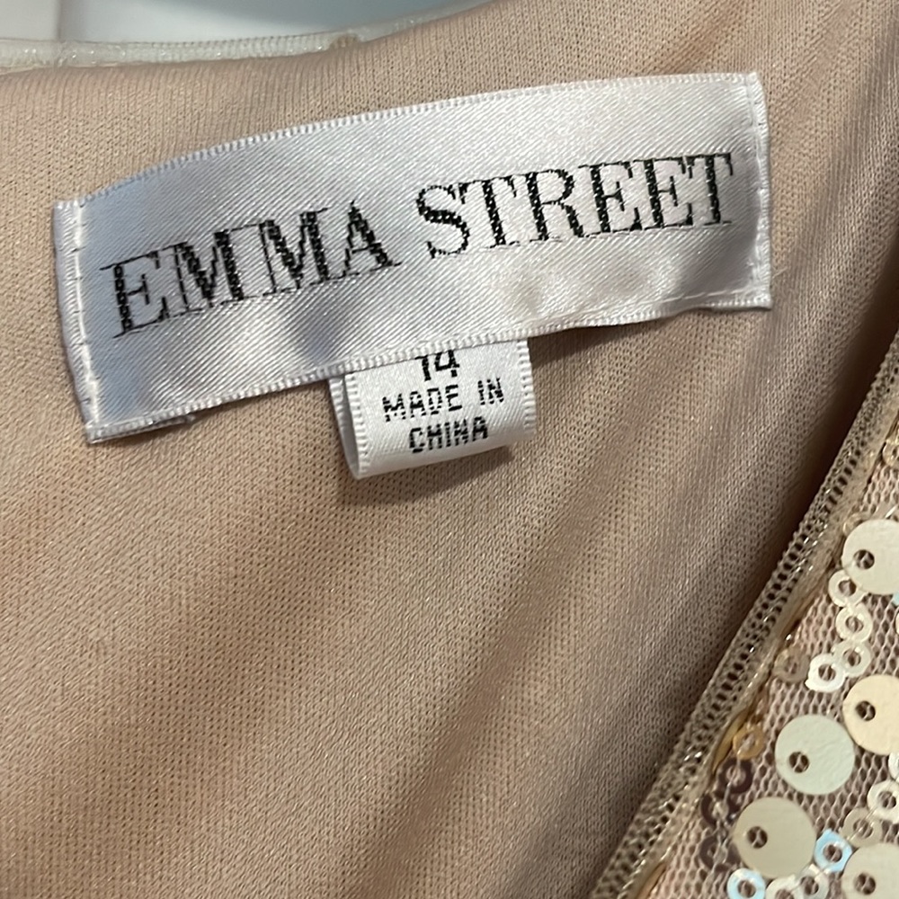 NWT Emma Street Gold Sequin Gown - Picture 4 of 7